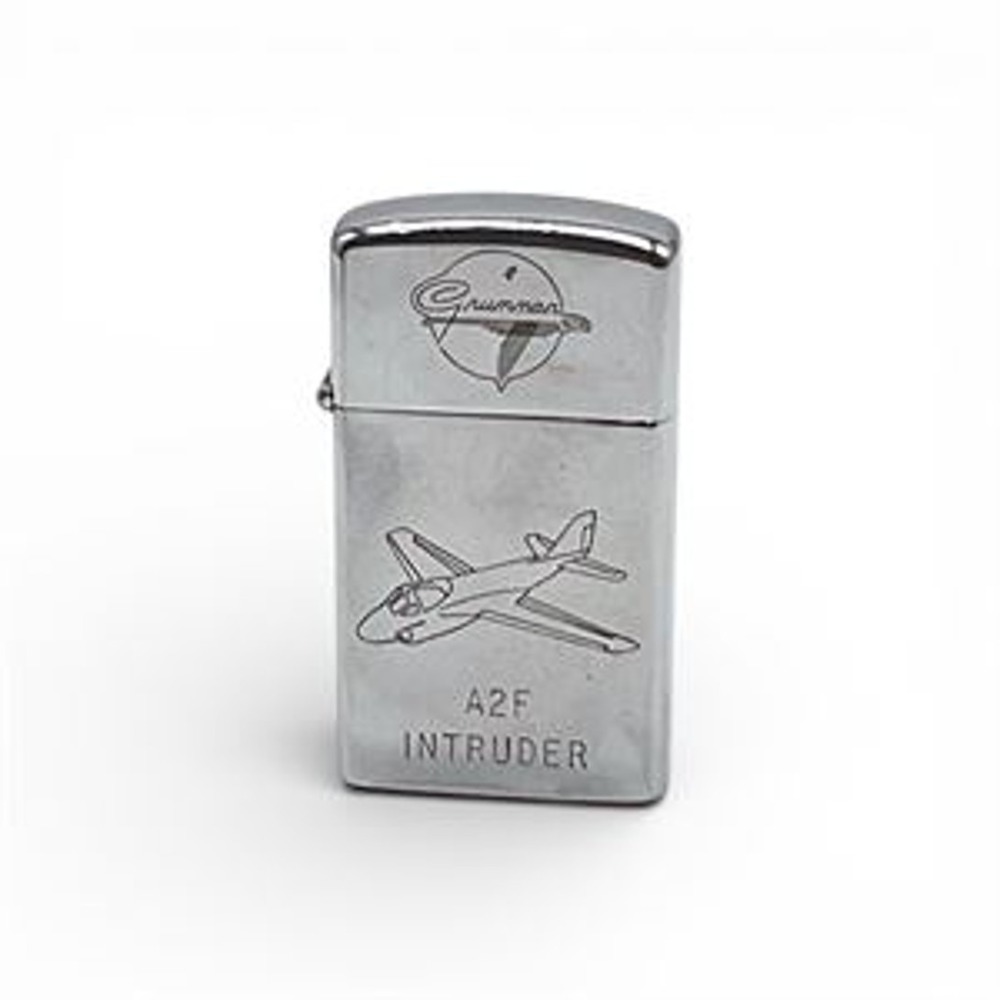 1962 Zippo Slim Lighter Grumman Aerospace A2F Intruder Military Aviation USA